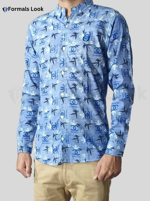 Casual Shirts Sky & Black